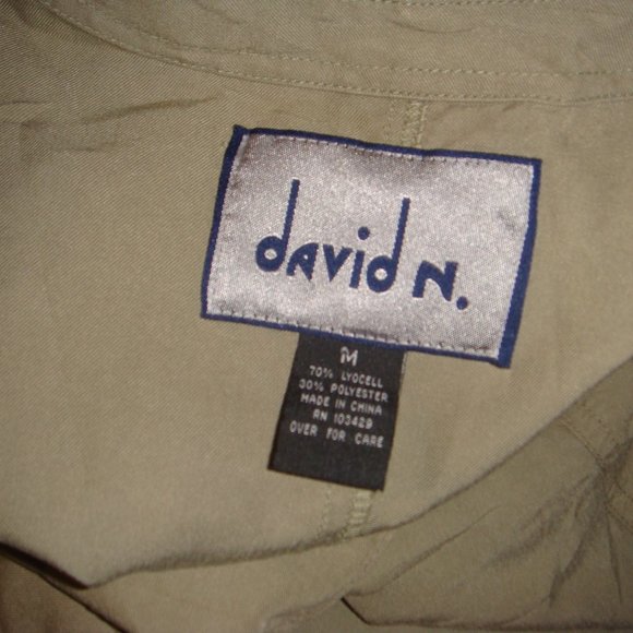 Vintage David N. Khaki Overall Dress M - Picture 7 of 8